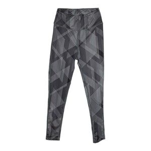 Orangetheory Leggings Gray Geometric Print Crop‎ Length Skinny Leg Fitted